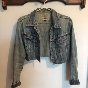 Lea Chateau Cropped Jean Jacket (Size XS)